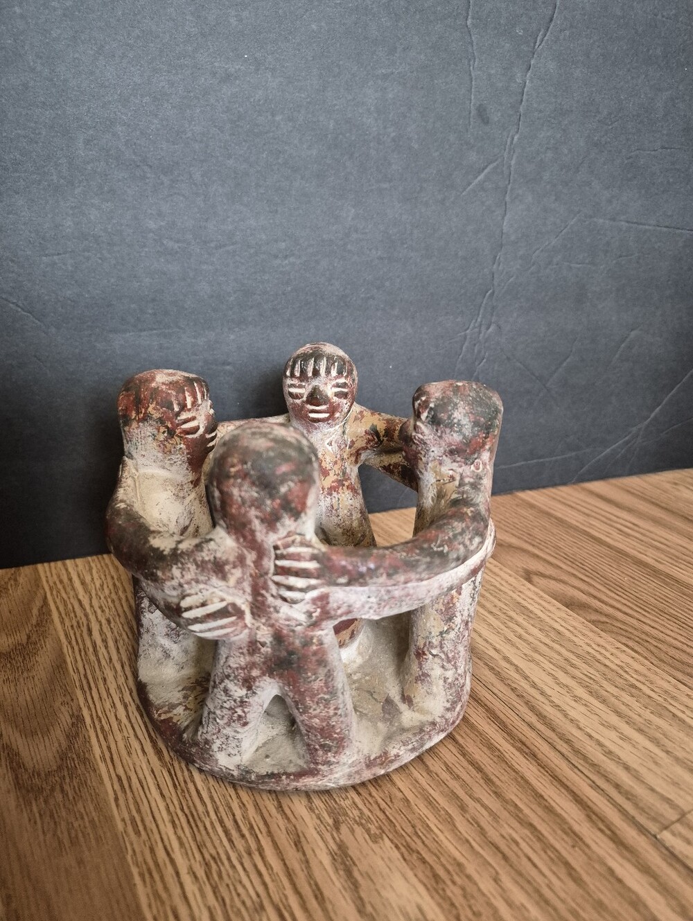 Vintage Circle of Friends Mexican Sculpture Candleholder Decor